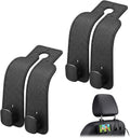 2 Pack Car Seat Back Double Hook, Headrest Hooks for Car, 2026 New Car Seat Back Organizer Storage Hook for Handbag, Purse, Coat Bags, and Accessories