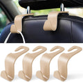 Car Seat Headrest Hook, Auto Seat Hook Hangers Storage Organizer Interior Accessories for Purse Coats Umbrellas Grocery Bags Handbag, 4-Pack