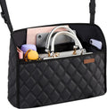 WLLWOO Car Net Pocket Organizer Purse Holder Console Front Seat Storage